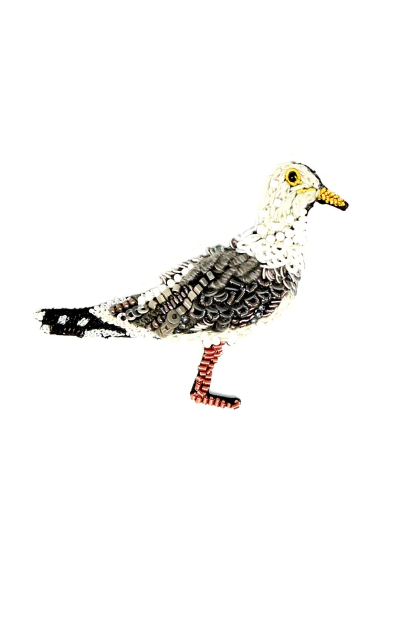 Trovelore Hand Embroidered Seagull Brooch Pin-Gifts-Ohh! By Gum - Shop Sustainable