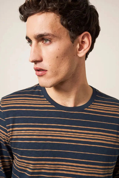 White Stuff Abersoch Stripe Long Sleeve Tee in Dark Navy-Mens-Ohh! By Gum - Shop Sustainable