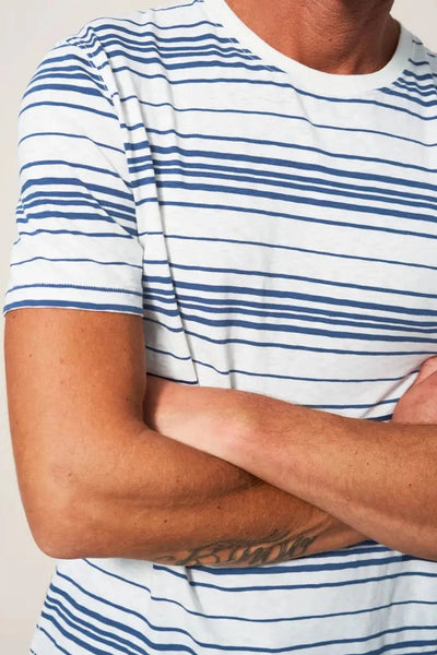 White Stuff Abersoch Stripe Short Sleeve Tee in Nat. White-Mens-Ohh! By Gum - Shop Sustainable