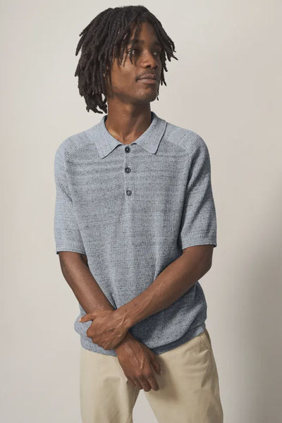 White Stuff Barmouth Short Sleeve Polo in Grey Marl-Mens-Ohh! By Gum - Shop Sustainable