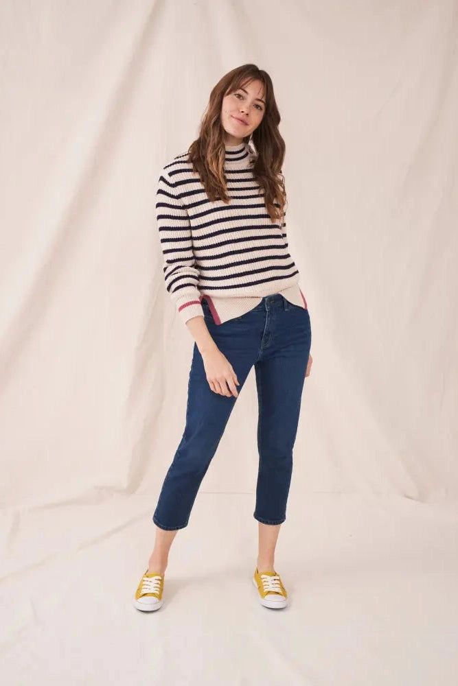 White Stuff Brooke Straight Crop Jean in Mid Denim-Womens-Ohh! By Gum - Shop Sustainable