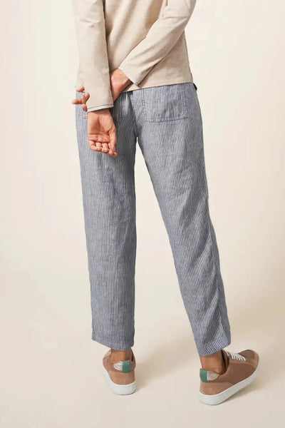 White Stuff Effie Linen Trouser in Blue Mlt-Womens-Ohh! By Gum - Shop Sustainable