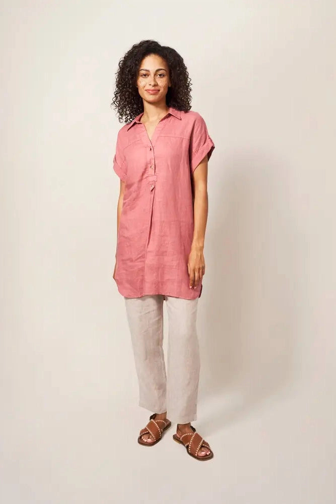 White Stuff Elsie Linen Tunic in Mid Plum-Womens-Ohh! By Gum - Shop Sustainable