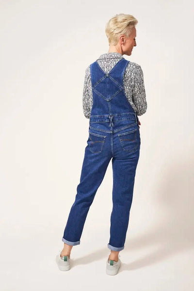 White Stuff Isabelle Dungarees in Mid Denim-Womens-Ohh! By Gum - Shop Sustainable
