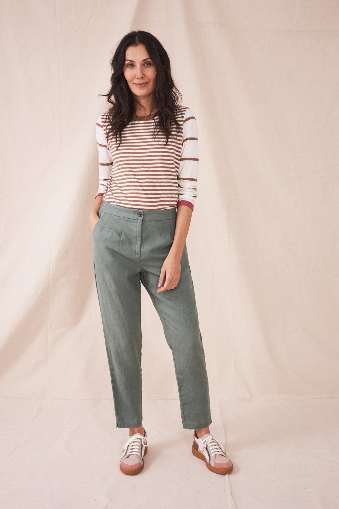 White stuff store linen trousers