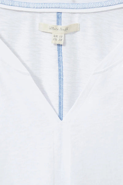 White Stuff Nelly Notch Neck Tee in Nat White-Womens-Ohh! By Gum - Shop Sustainable