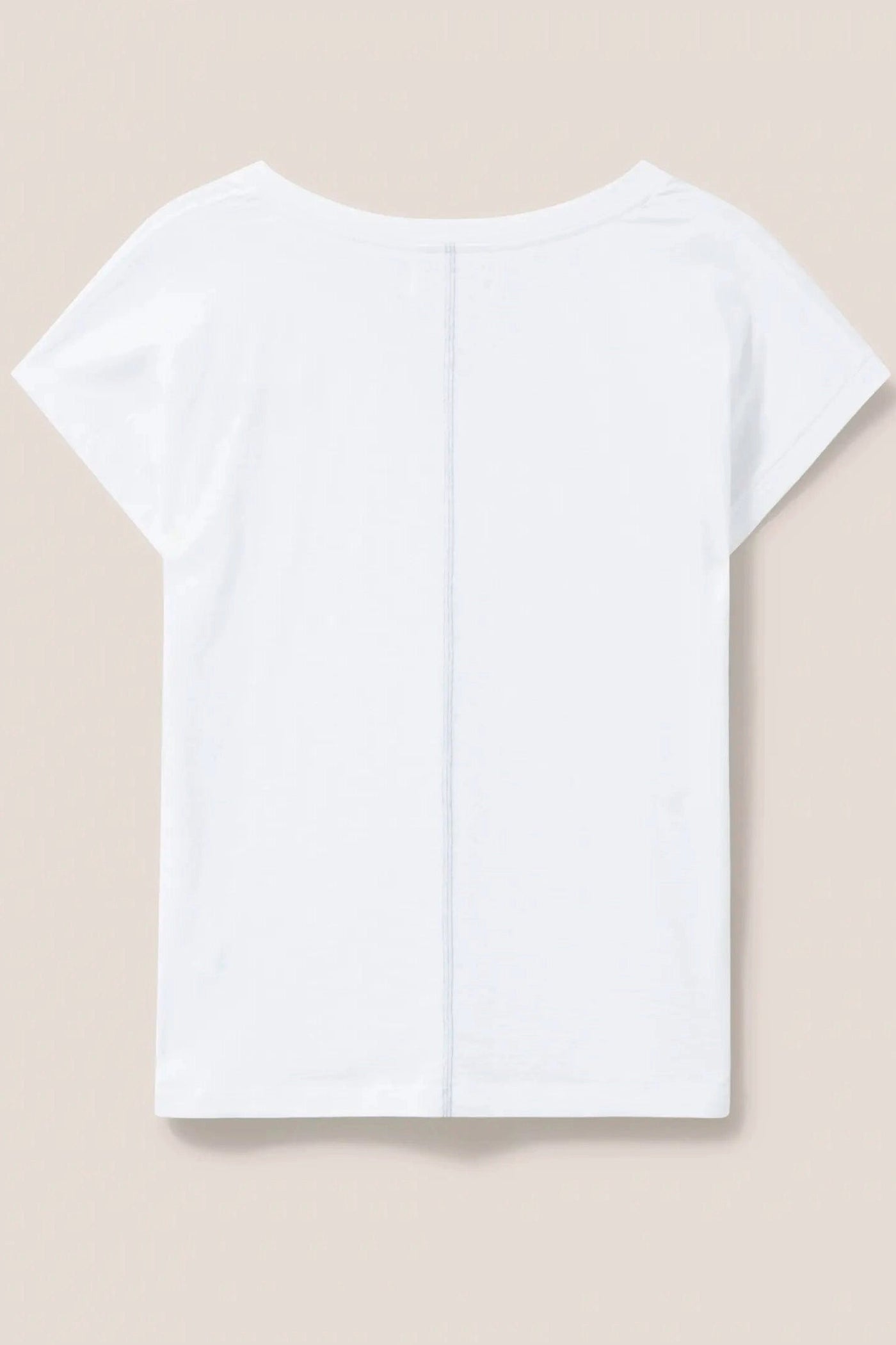 White Stuff Nelly Notch Neck Tee in Nat White-Womens-Ohh! By Gum - Shop Sustainable