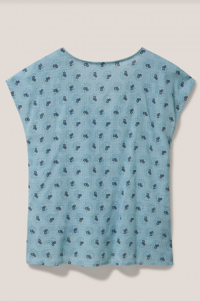 White Stuff Rae Organic Cotton Vest in Teal Multi-Womens-Ohh! By Gum - Shop Sustainable
