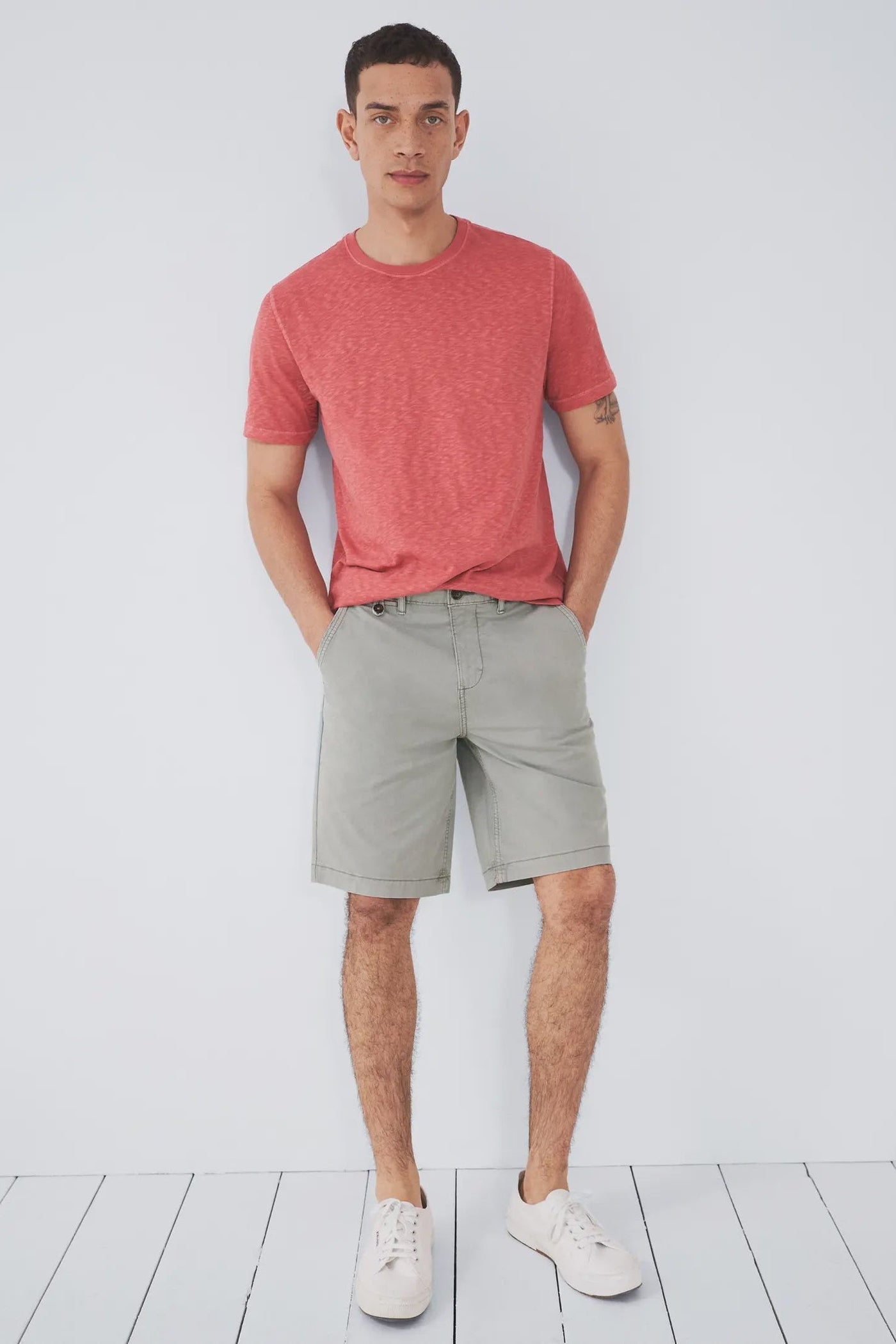 White Stuff Sutton Organic Chino Short in light Grey-Mens-Ohh! By Gum - Shop Sustainable