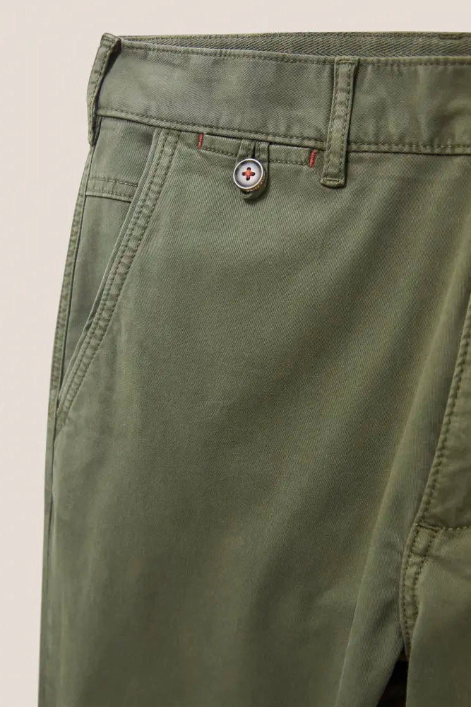 White Stuff Sutton Organic Chino Trousers in Khaki Green-Mens-Ohh! By Gum - Shop Sustainable