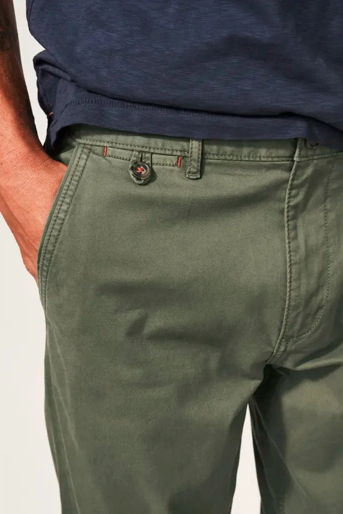 White Stuff Sutton Organic Chino Trousers in Khaki Green-Mens-Ohh! By Gum - Shop Sustainable
