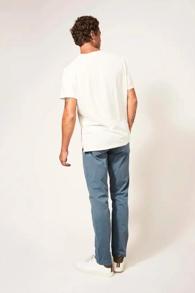 White Stuff Sutton Organic Chino Trousers in Mid Blue-Mens-Ohh! By Gum - Shop Sustainable
