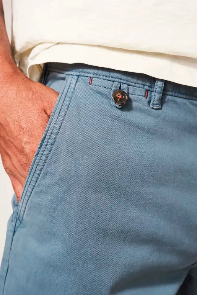 White Stuff Sutton Organic Chino Trousers in Mid Blue-Mens-Ohh! By Gum - Shop Sustainable