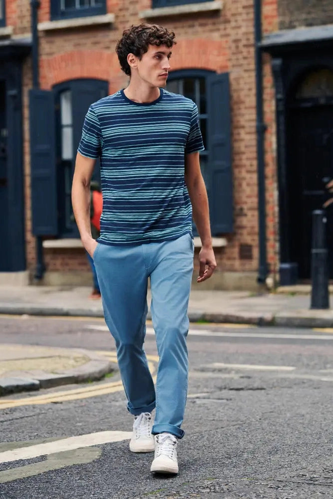 White Stuff Sutton Organic Chino Trousers in Mid Blue-Mens-Ohh! By Gum - Shop Sustainable