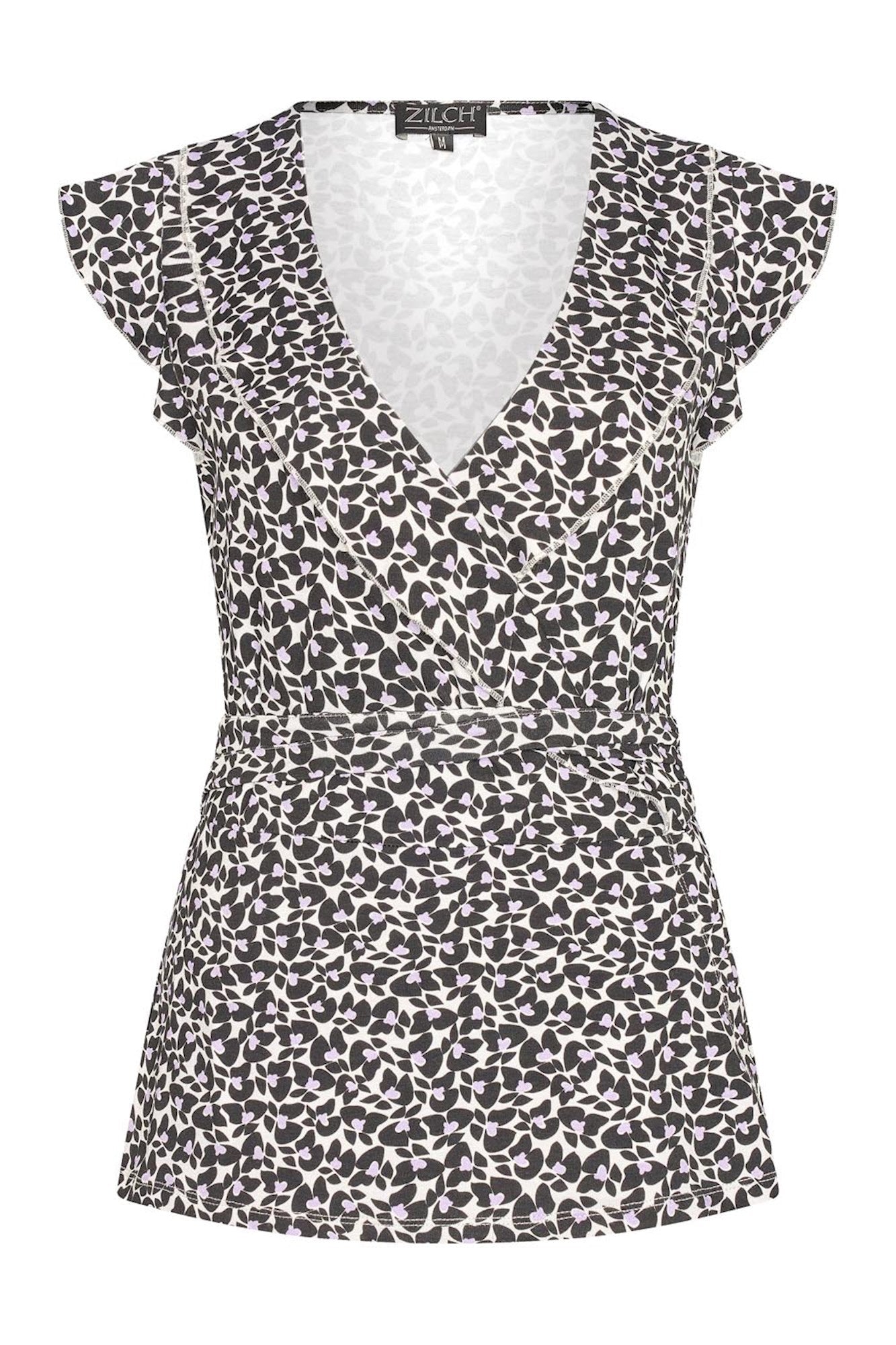 Zilch Wrap Top in Butterfly Black-Womens-Ohh! By Gum - Shop Sustainable